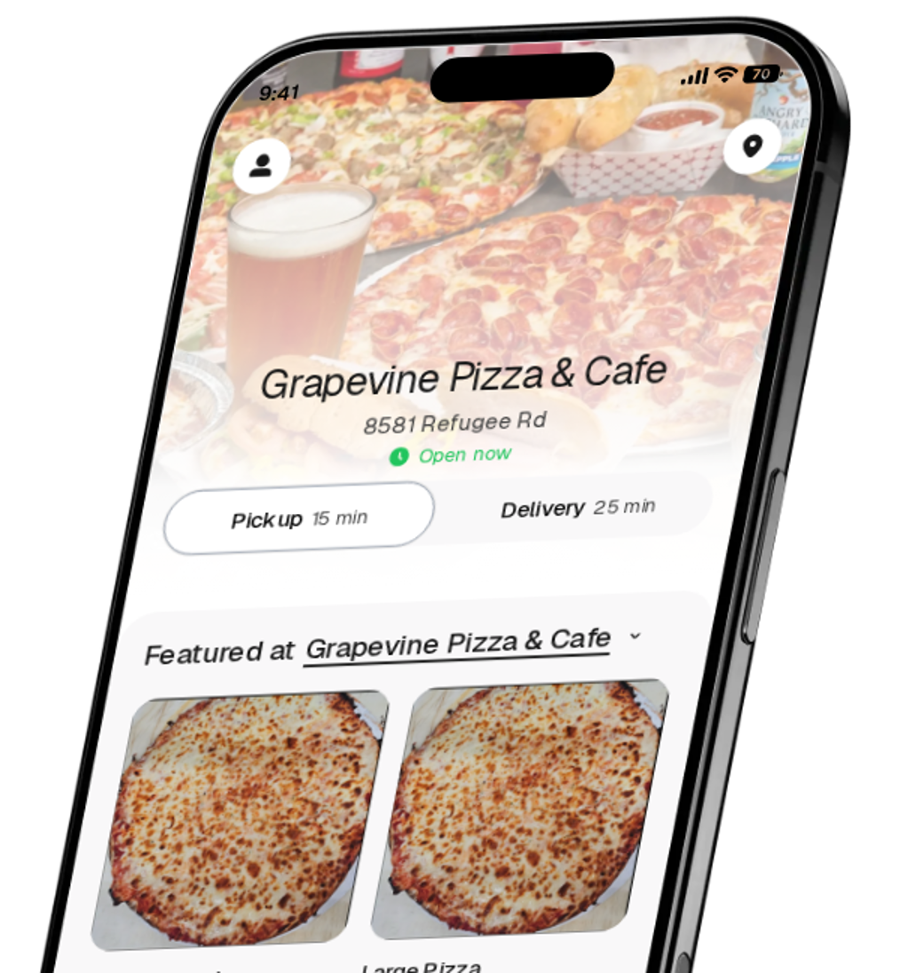Grapevine Pizza & Cafe app preview